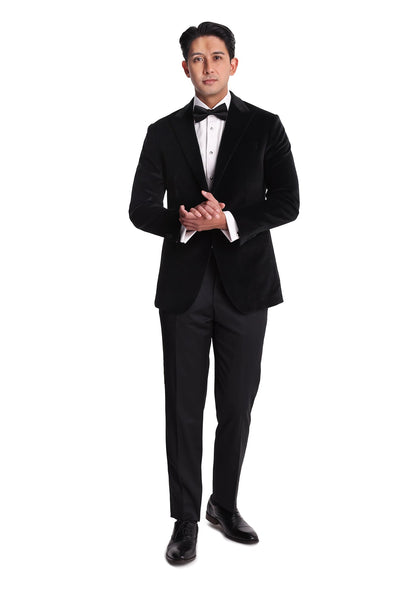 Deep Black Velvet Tuxedo-2