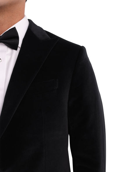 Deep Black Velvet Tuxedo-4