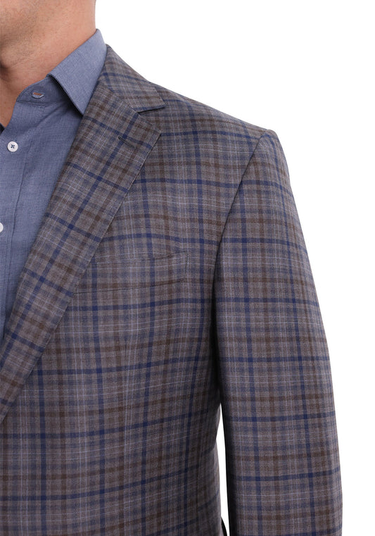 Mixed Grey Plaid Blazer-4