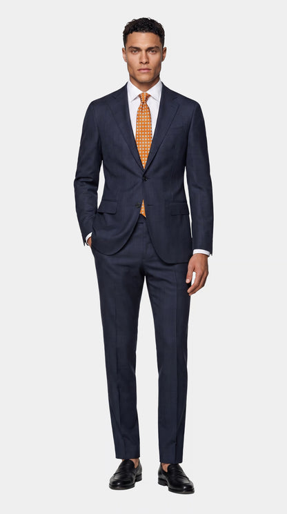 The Saxon Navy Tonal Prince-of-Wales Suit