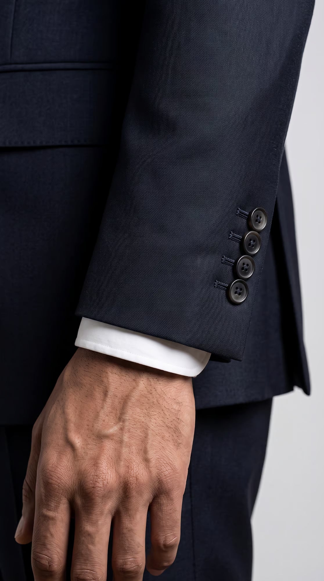 The Saxon Slate Blue High Twist Hopsack Suit