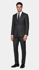 The Saxon Gray Tick Weave Suit