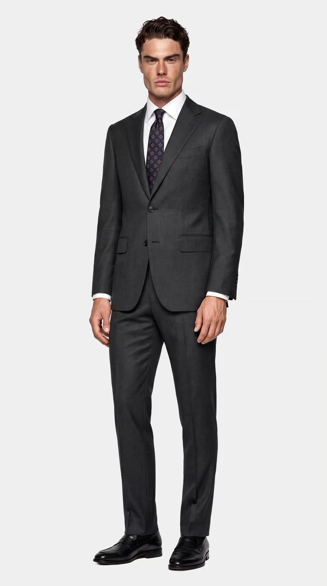 The Saxon Gray Tick Weave Suit