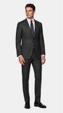 The Saxon Gray Tick Weave Suit