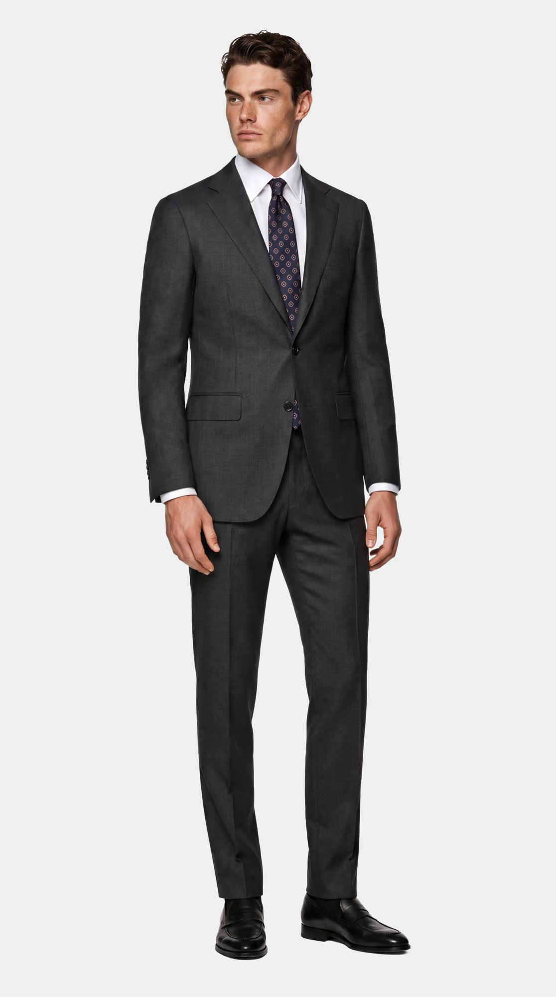 The Saxon Gray Tick Weave Suit