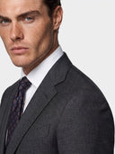 The Saxon Gray Tick Weave Suit