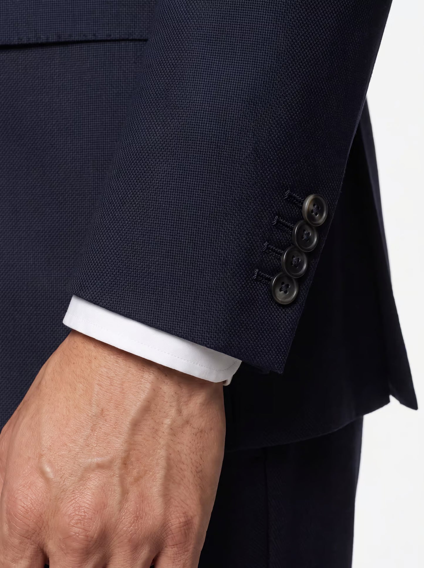 The Saxon Navy Tonal Birdseye Suit