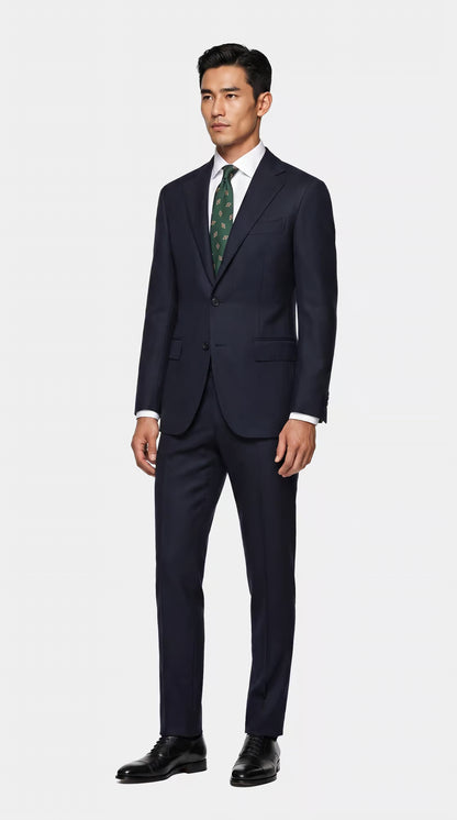 The Saxon Navy Tonal Birdseye Suit