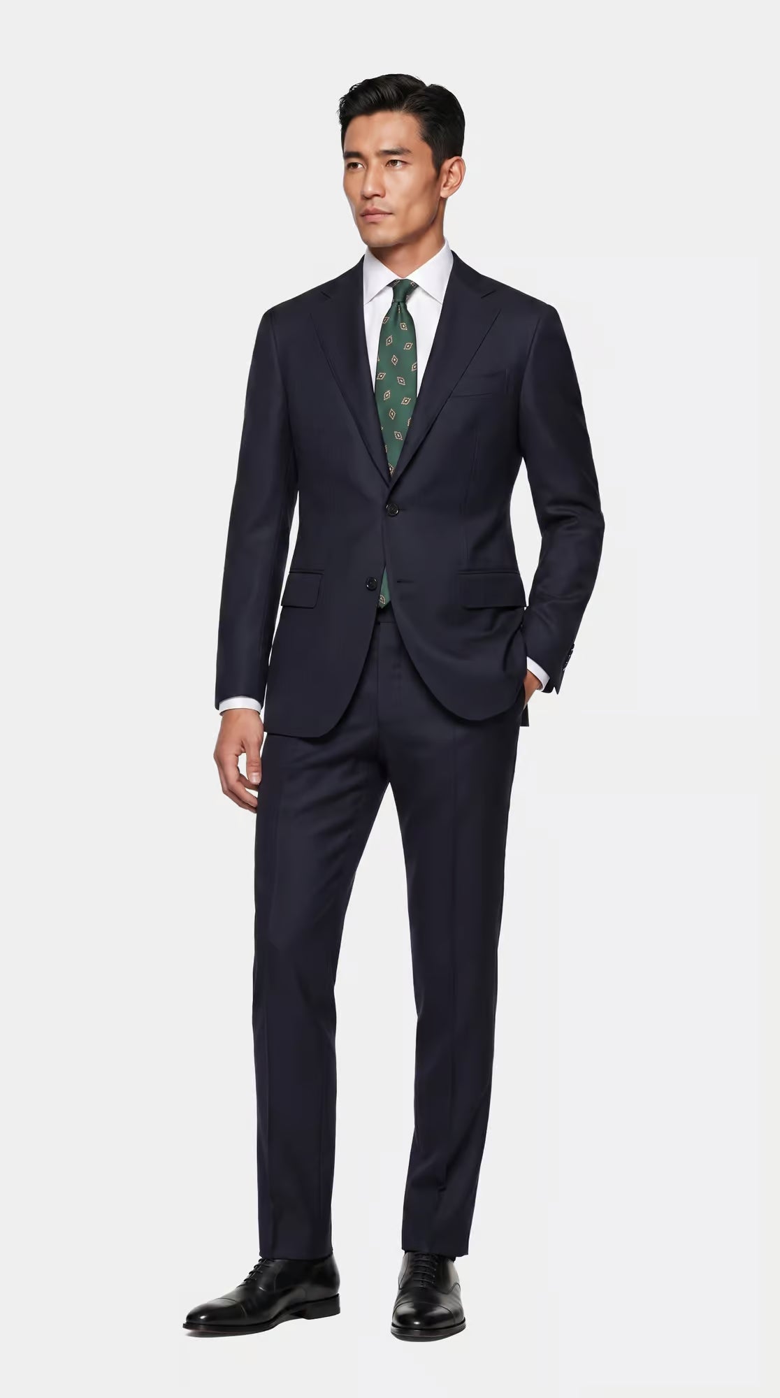 The Saxon Navy Tonal Birdseye Suit
