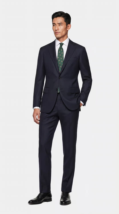 The Saxon Navy Tonal Birdseye Suit