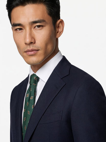 The Saxon Navy Tonal Birdseye Suit