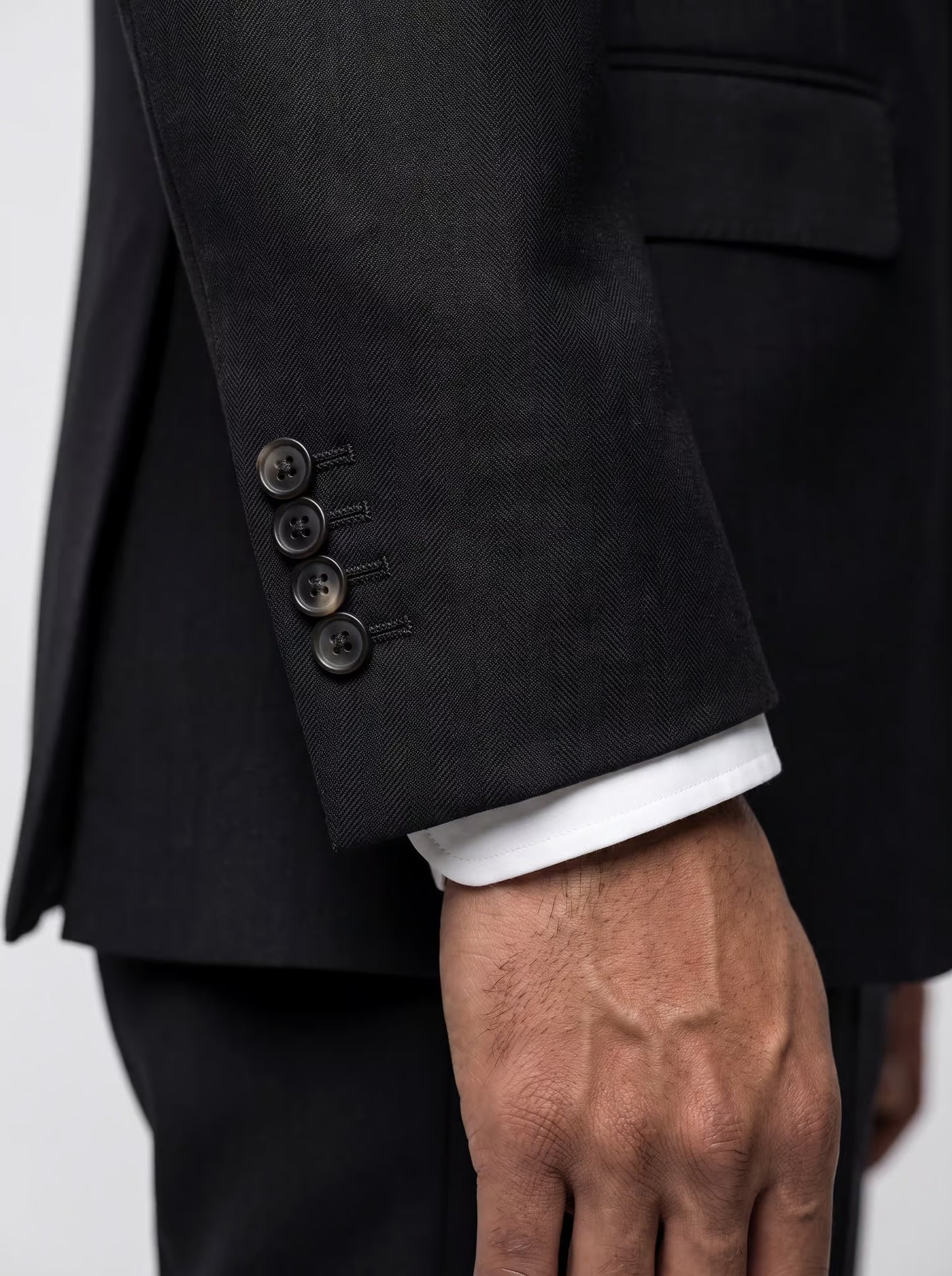 The Saxon Navy Herringbone Suit