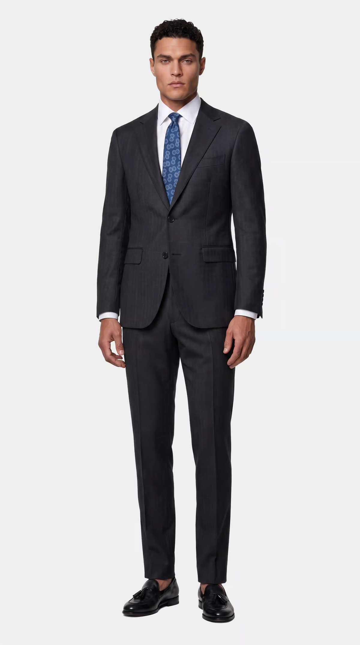 The Reserve Gray Herringbone Suit