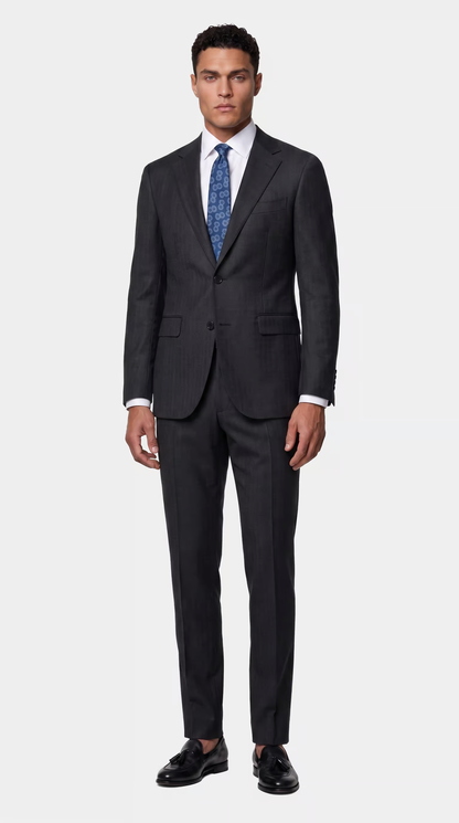 The Reserve Gray Herringbone Suit