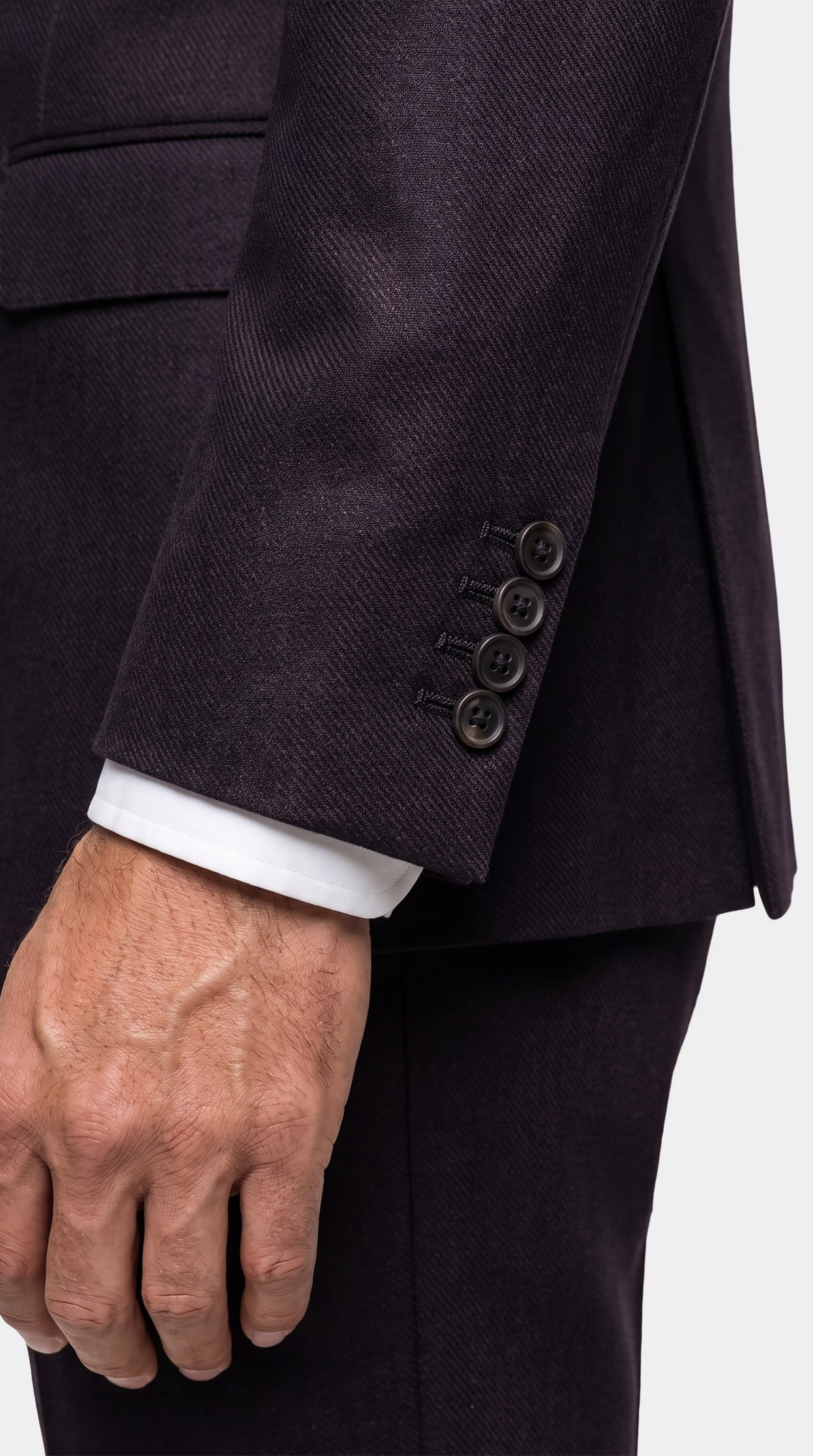 The Reserve Robust Twill Purple Flannel Suit