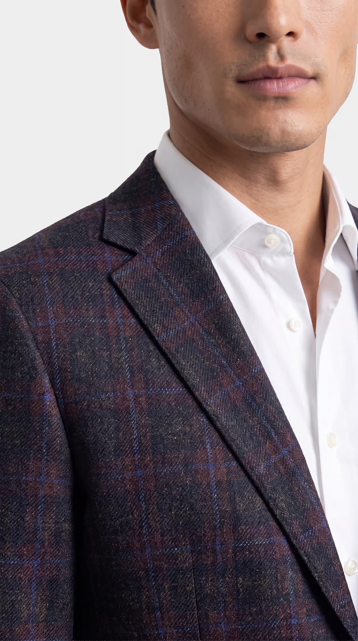 The Reserve Maroon and Brown Flannel Blazer
