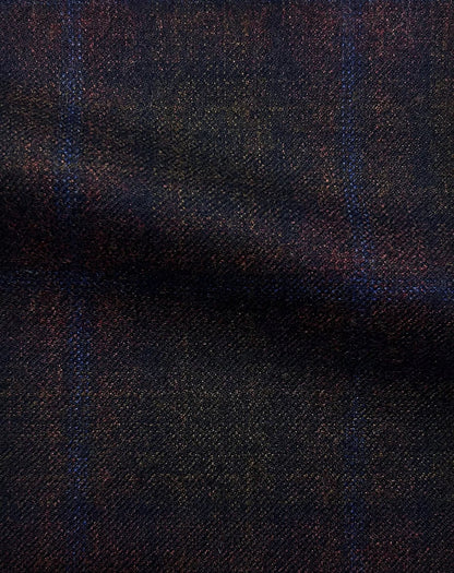 The Reserve Maroon and Brown Flannel Blazer