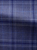 The Reserve Gray and Blue Windowpane Suit