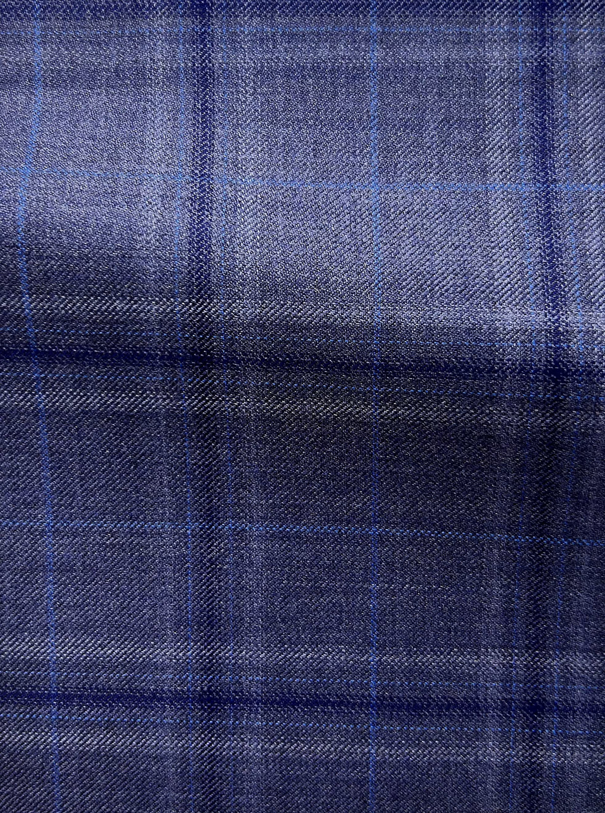 The Reserve Gray and Blue Windowpane Suit