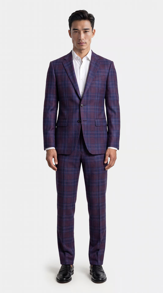 The Reserve Pink Plaid Suit