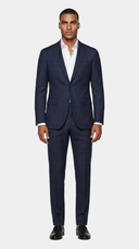 The Foundation Blue on Blue Windowpane Suit