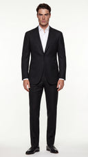 The Foundation Black Herringbone Suit