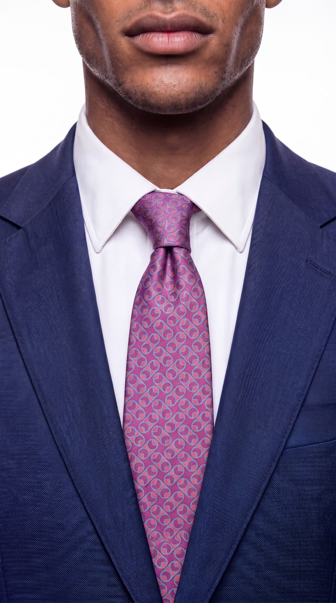 The Foundation Blue Tick Weave Suit