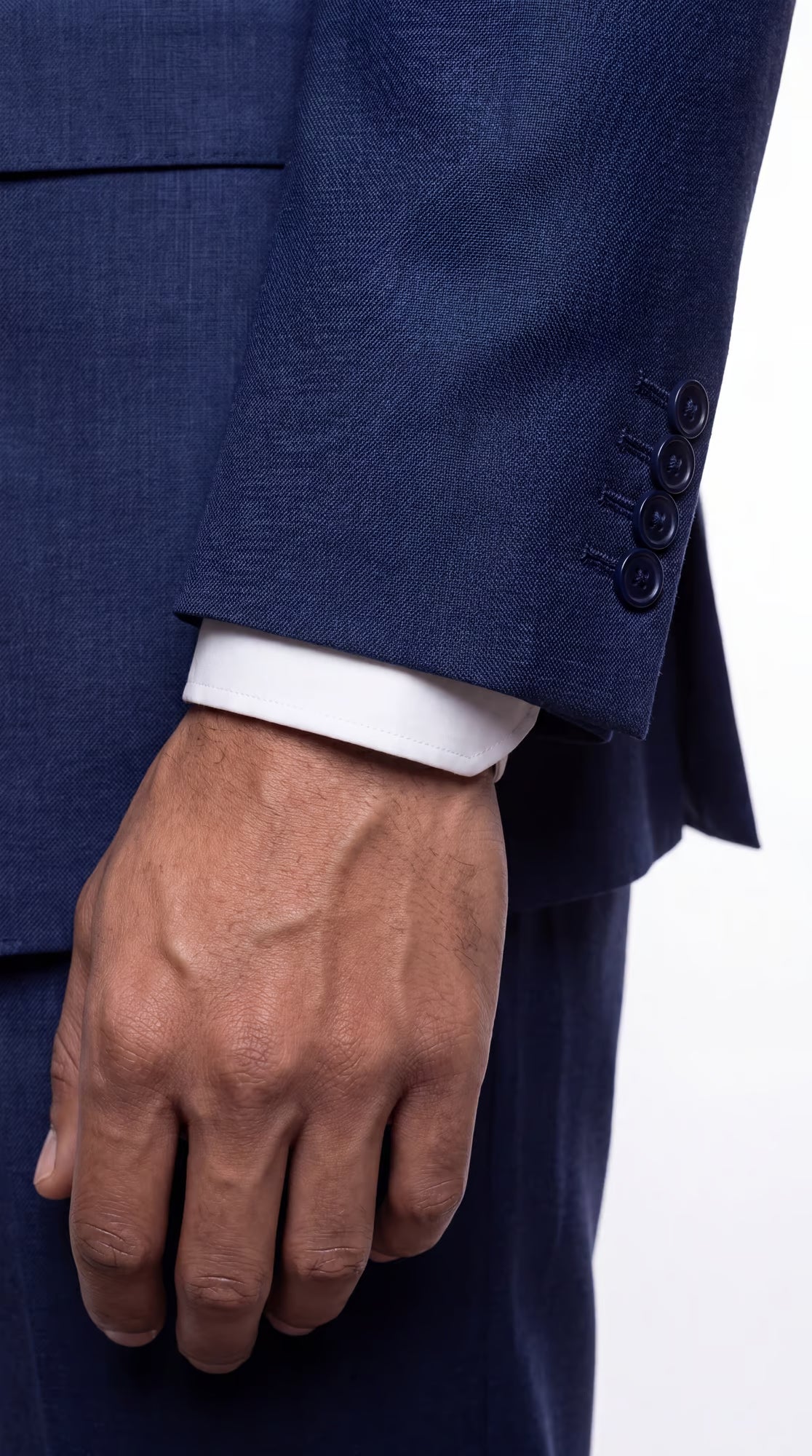 The Foundation Blue Tick Weave Suit