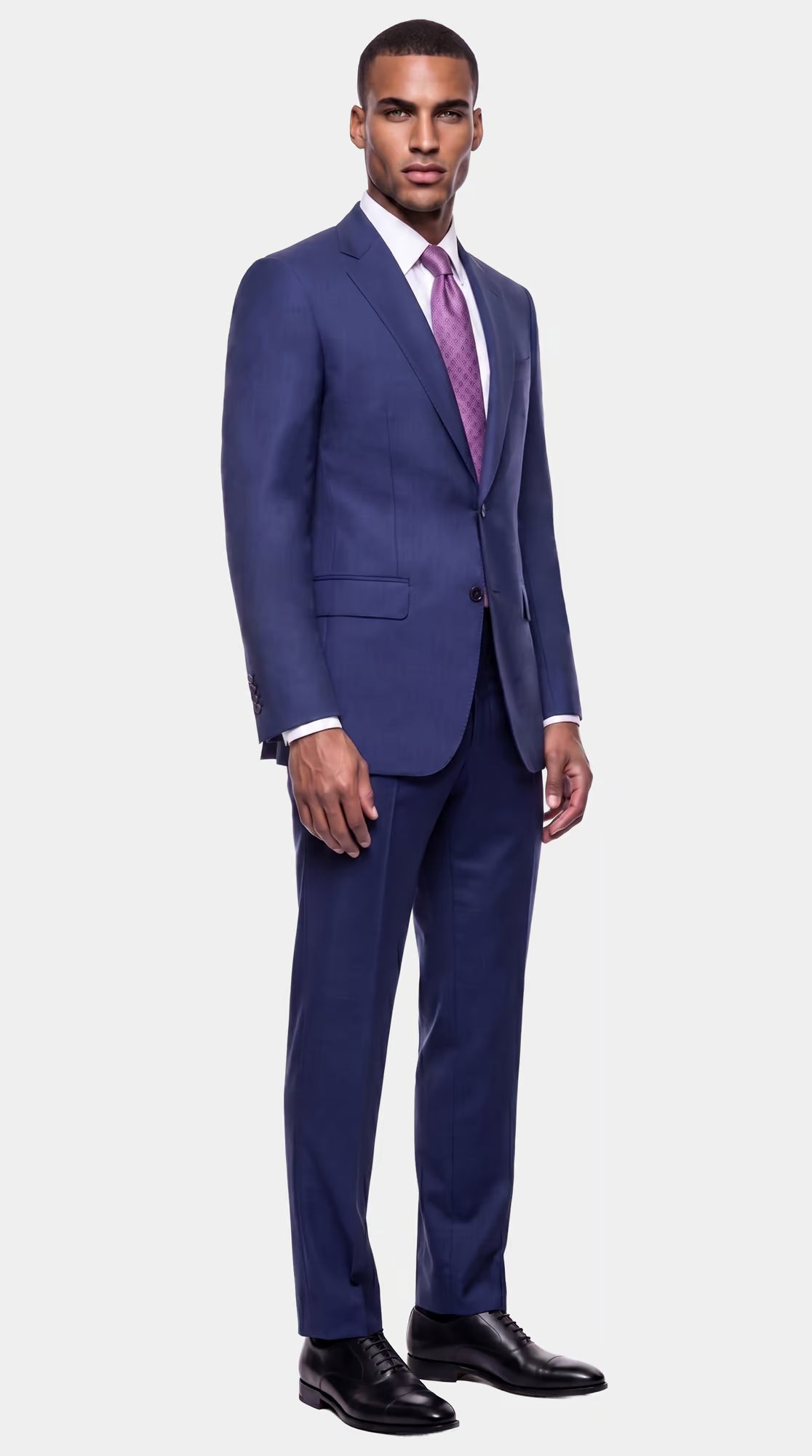 The Foundation Blue Tick Weave Suit