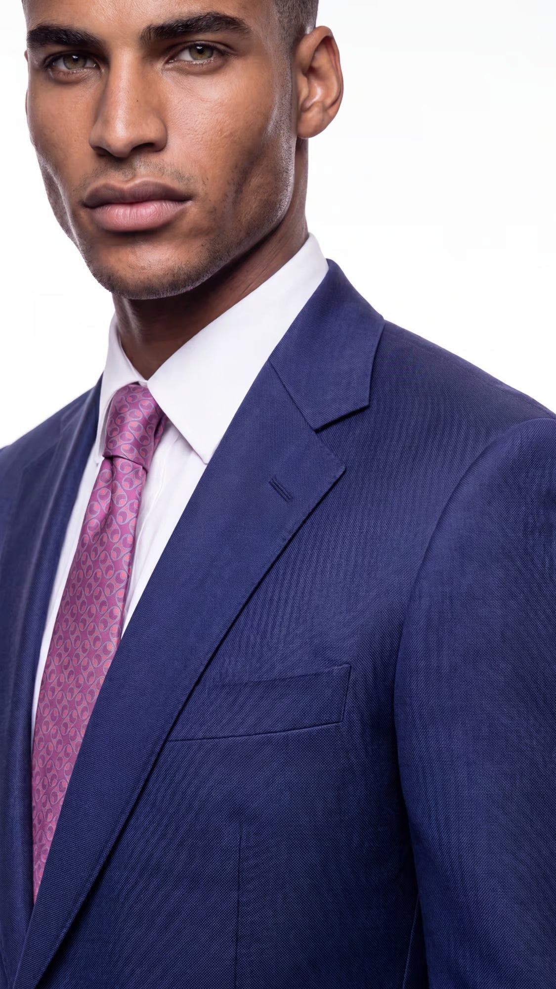 The Foundation Blue Tick Weave Suit
