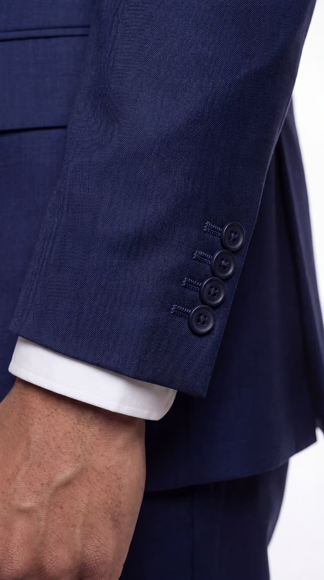The Foundation Blue Tick Weave Suit