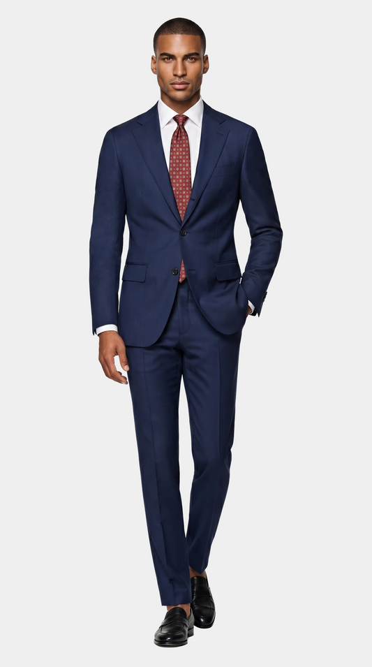 The Foundation True Blue Sharkskin Suit