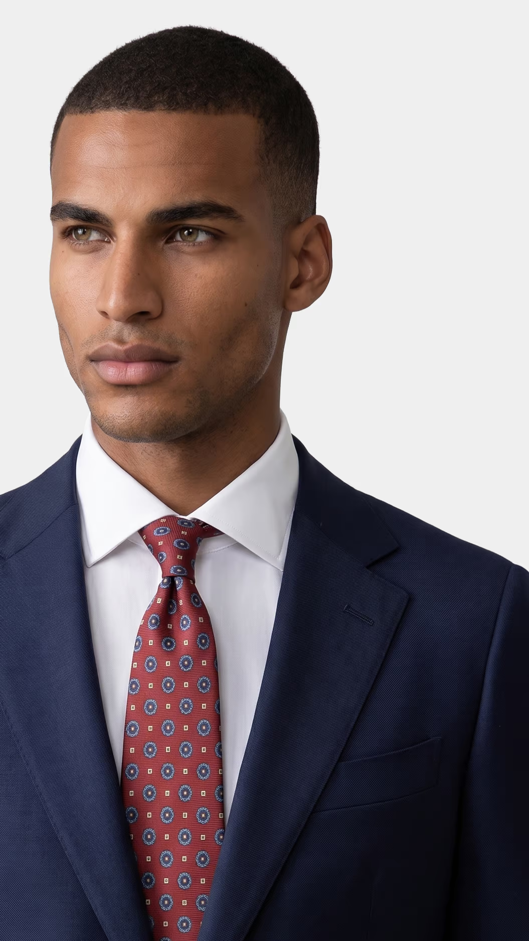 The Foundation Blue Tick Weave Suit