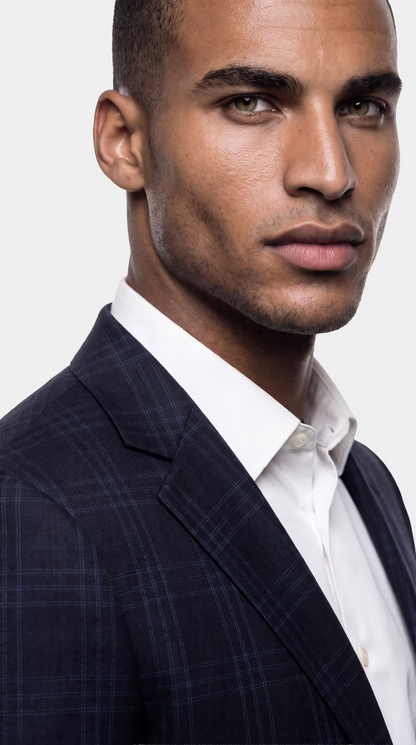 The Versa Blue-On-Blue Windowpane Suit