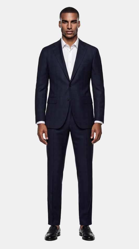 The Versa Blue-On-Blue Windowpane Suit