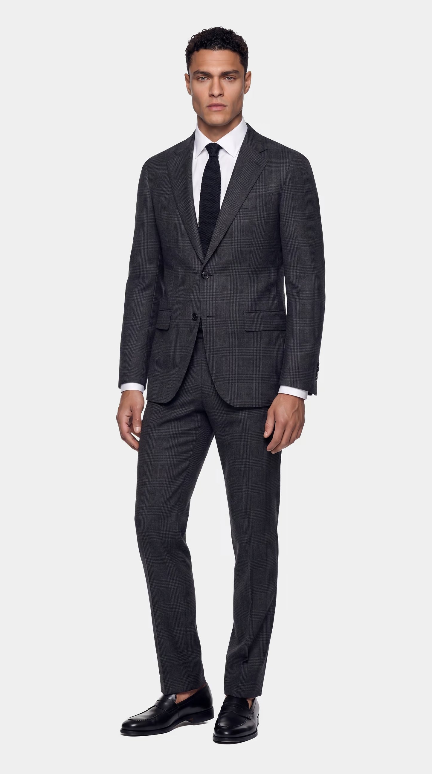 The Versa Charcoal Windowpane Suit