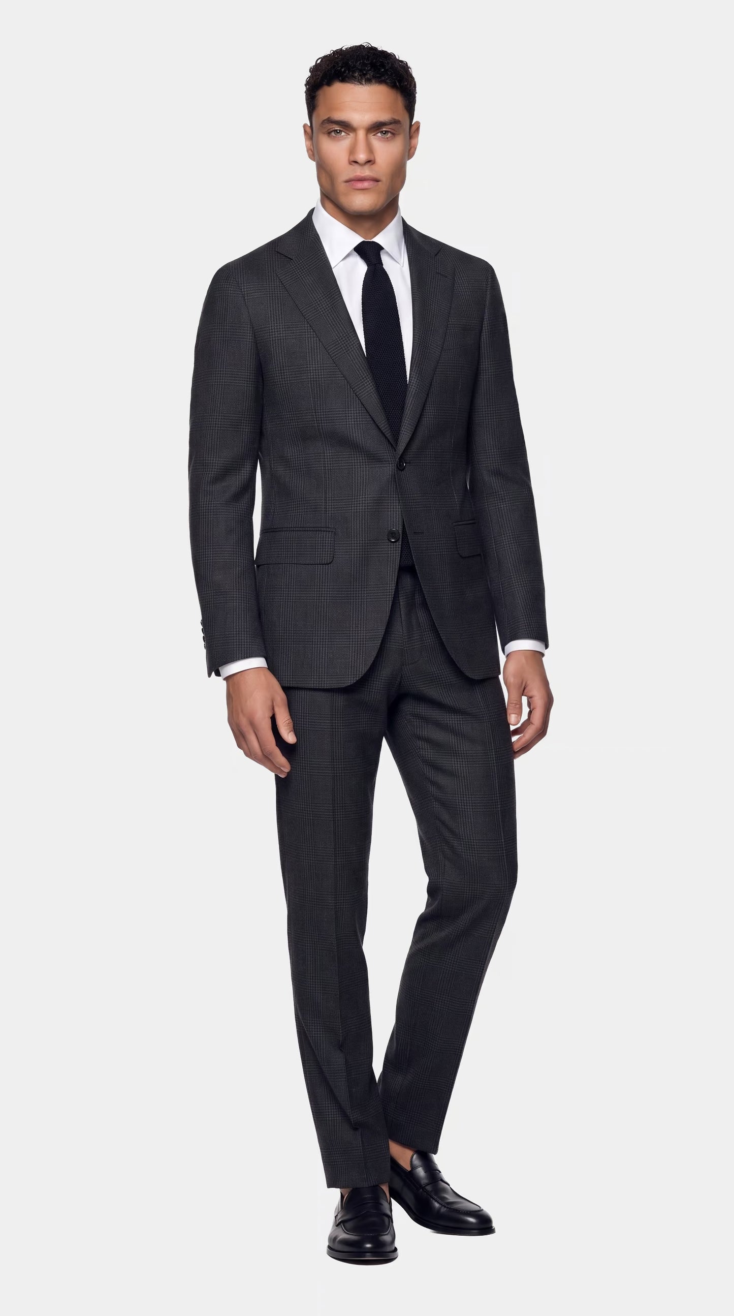 The Versa Charcoal Windowpane Suit