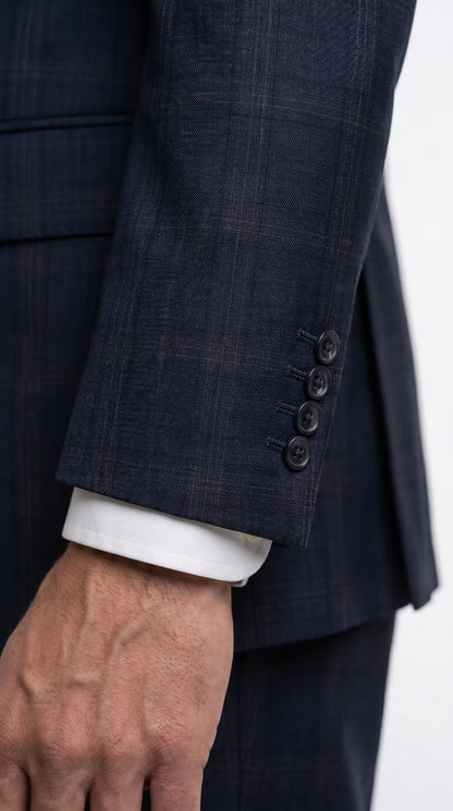The Versa Navy Windowpane Suit