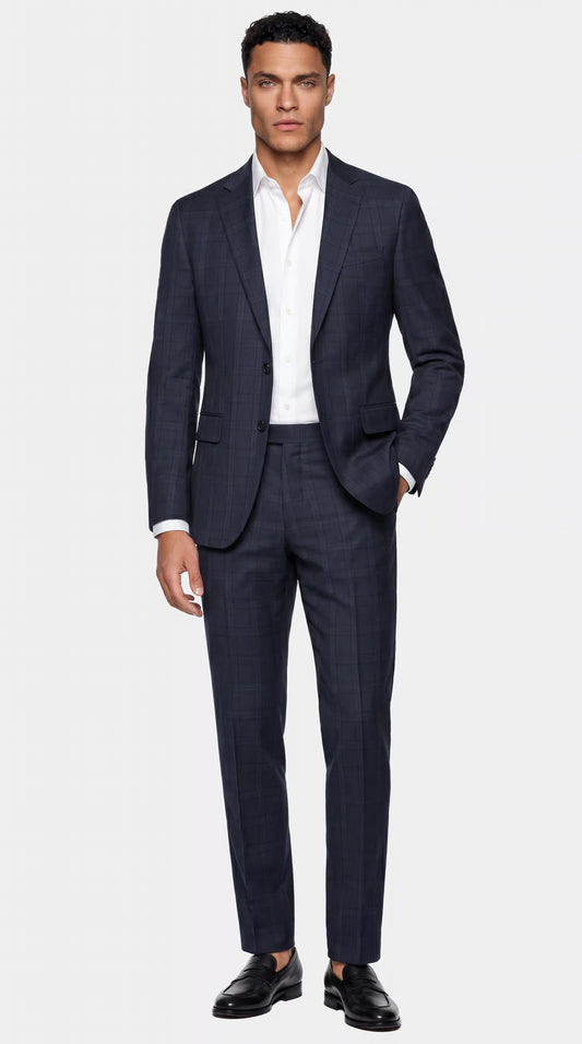 The Versa Navy Windowpane Suit