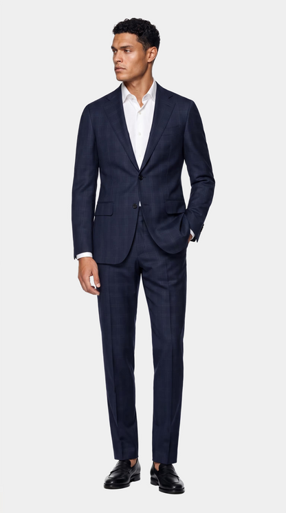 The Versa Slate Blue Windowpane Suit