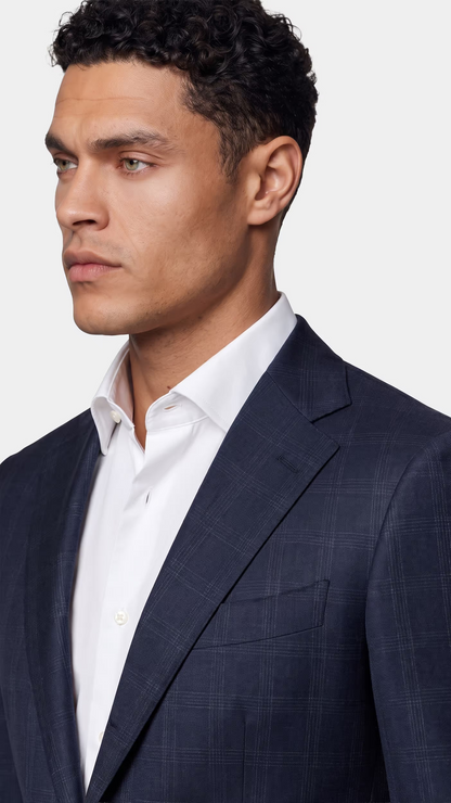 The Versa Slate Blue Windowpane Suit