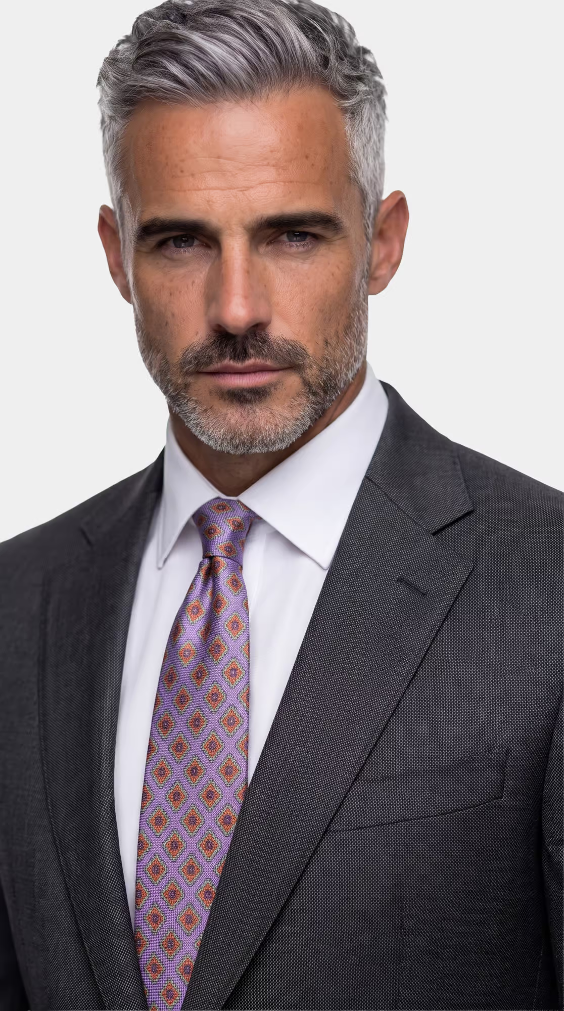 The Versa Gray Birdseye Suit