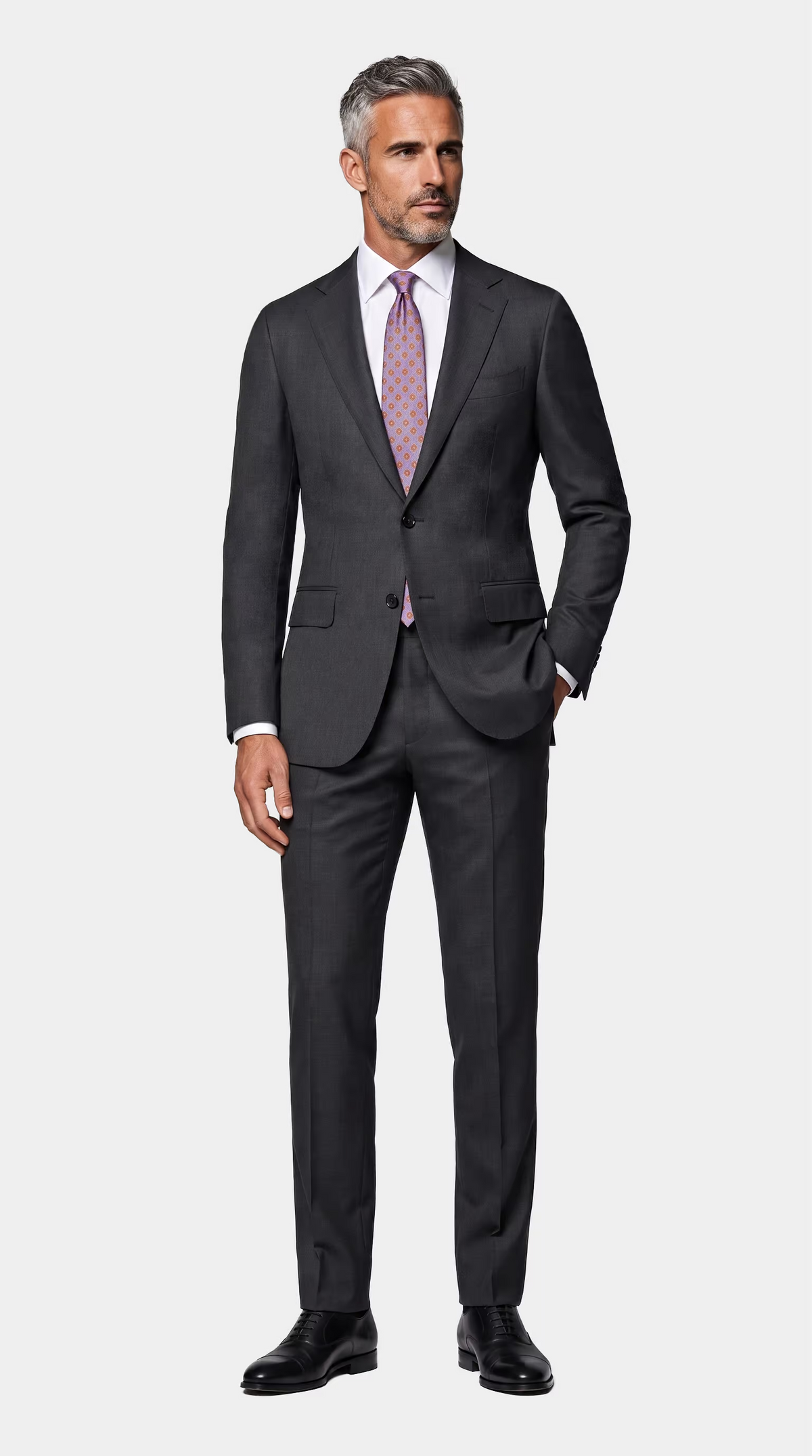 The Versa Gray Birdseye Suit