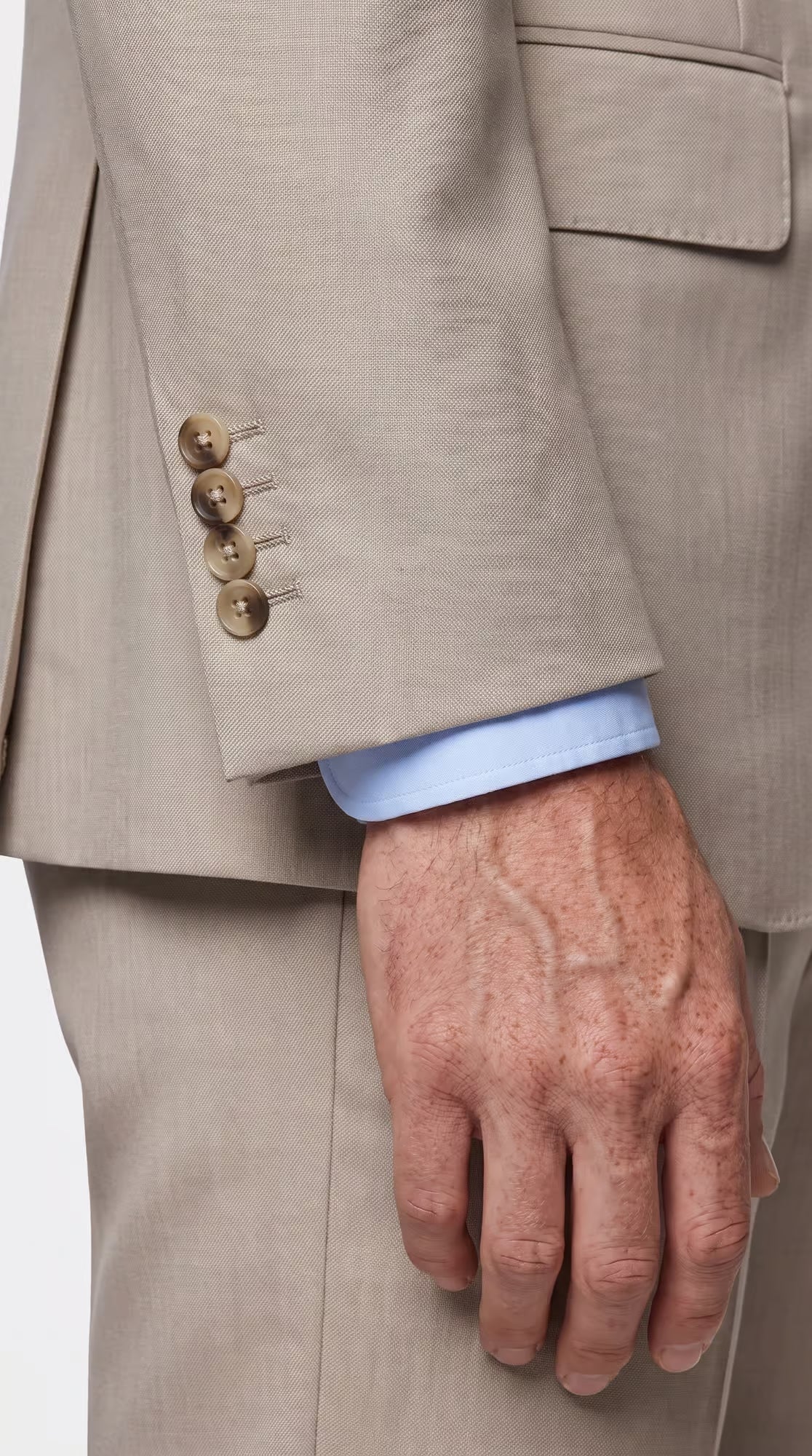 The Versa Cream Sharkskin Suit