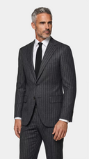 The Reserve Charcoal Chalk Stripe Suit