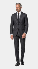 The Reserve Charcoal Chalk Stripe Suit