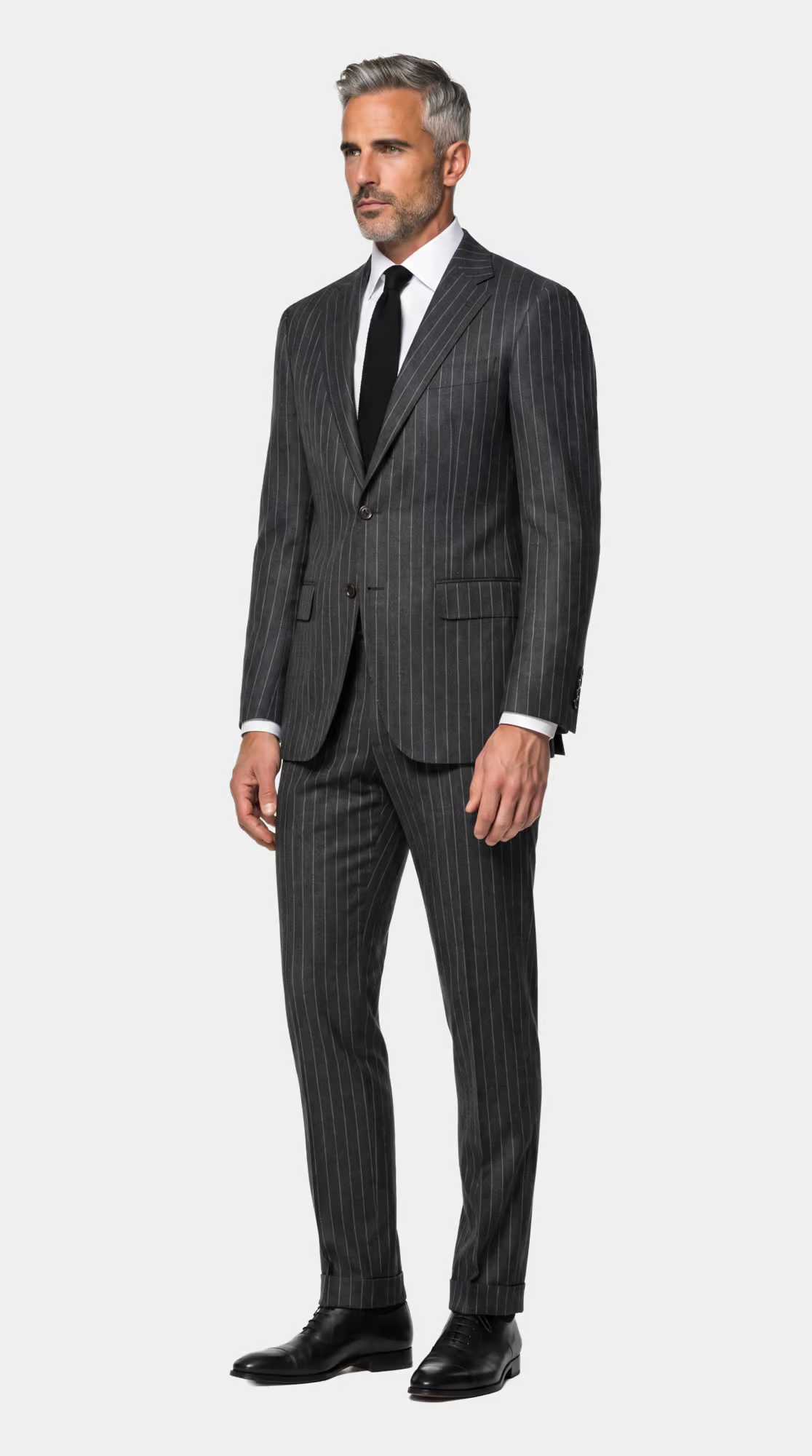 The Reserve Charcoal Chalk Stripe Suit
