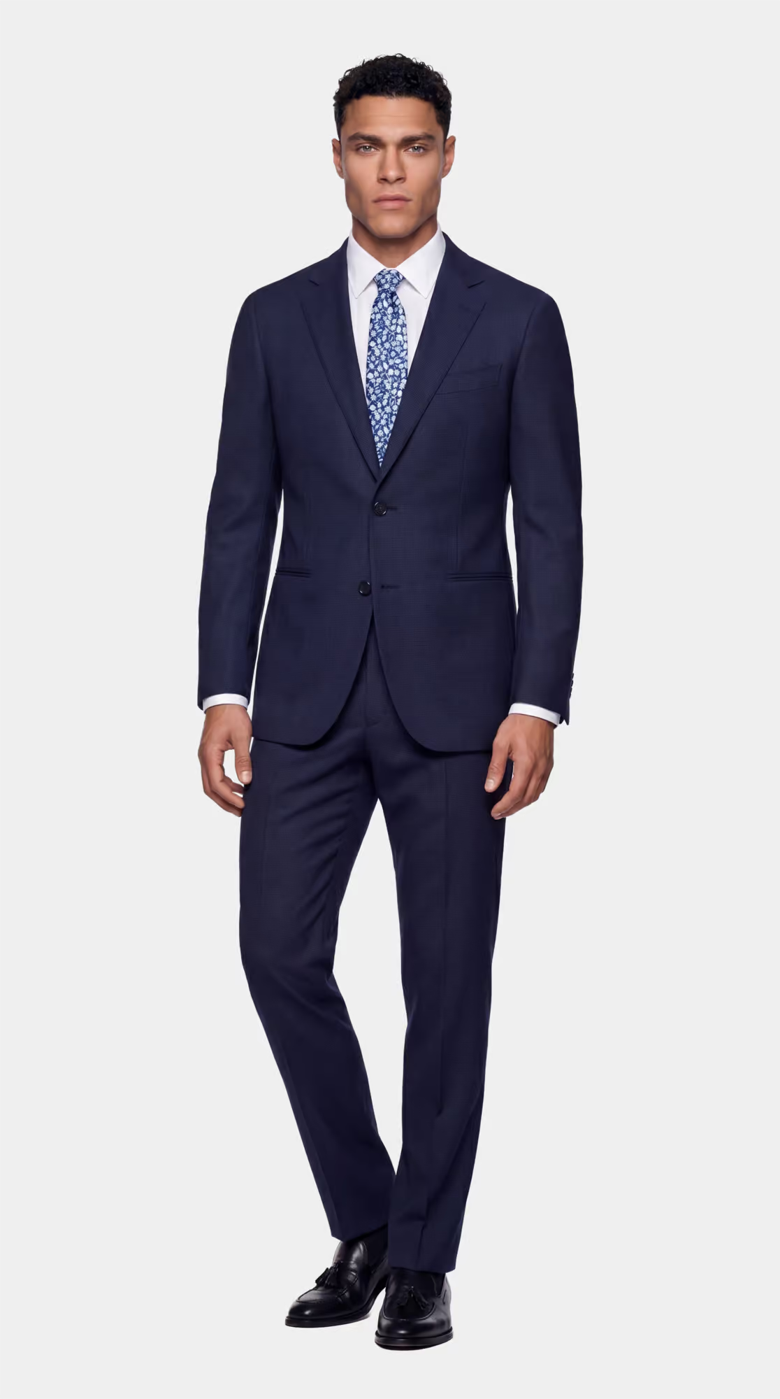 The Reserve Blue Tick Weave Suit