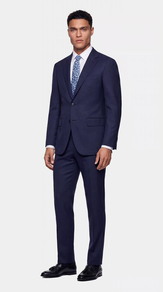 The Reserve Blue Tick Weave Suit