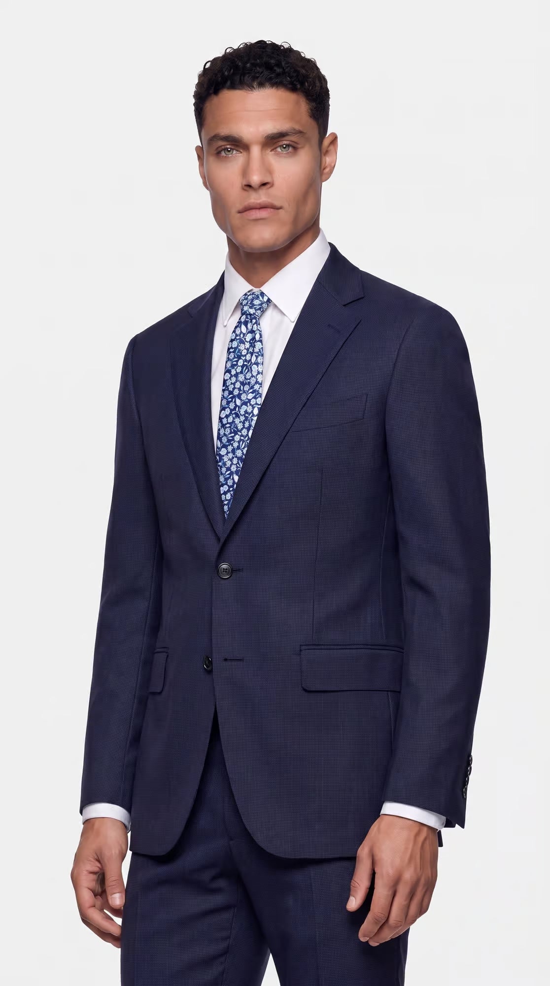 The Reserve Blue Tick Weave Suit